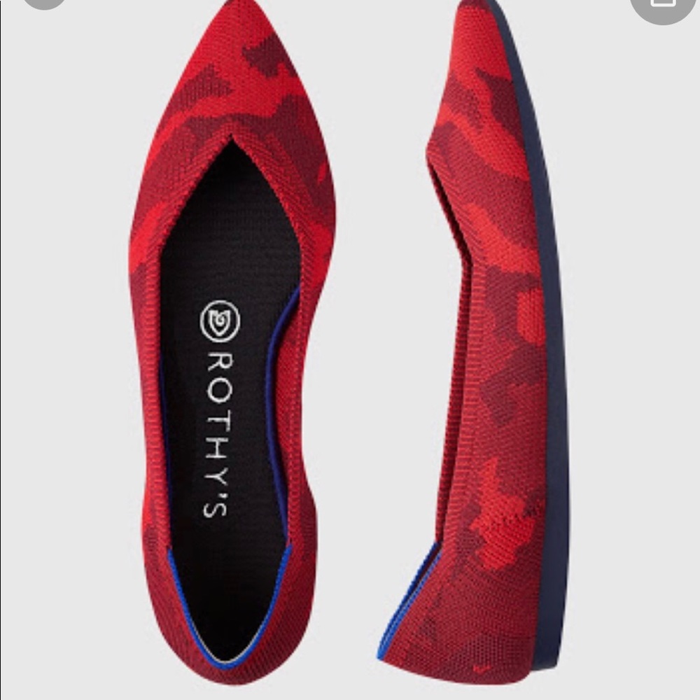 Red Camo Rothy’s Point Flats